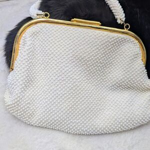 No-brand Women's White and Gold Bag